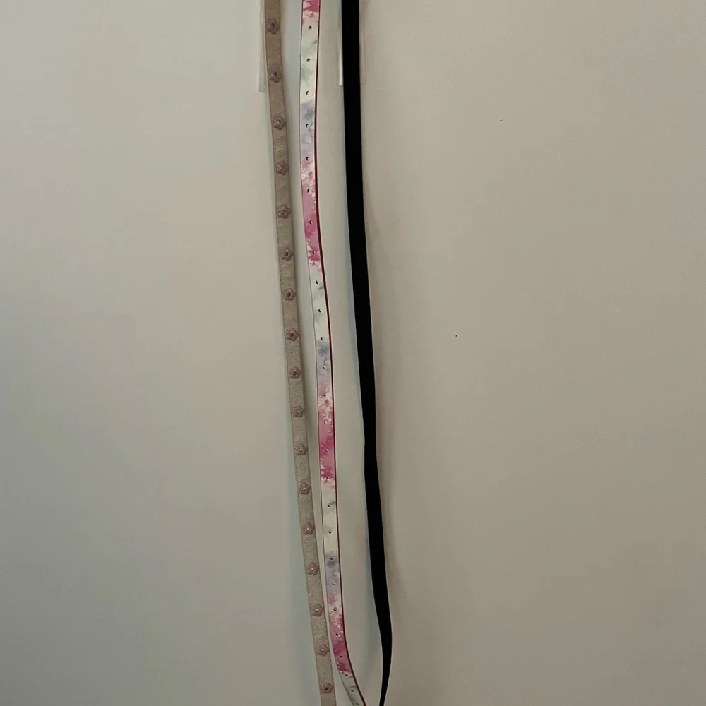 Cat & Jack Kids' Belt Set - Pink, Black, and Cream
